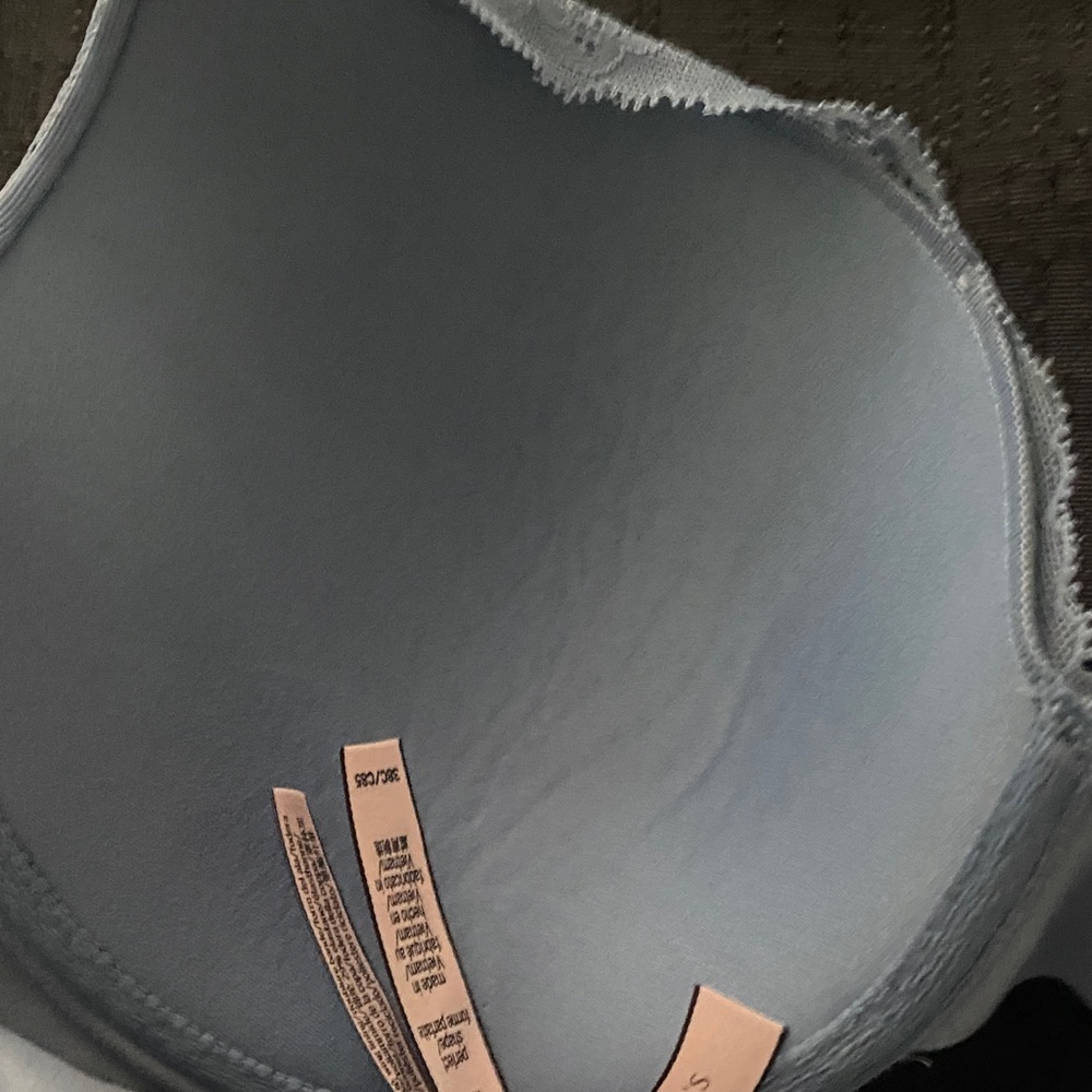 Victoria's Secret Light Blue Lace Push-Up Bra with Bow Size 38C - Picture 12 of 14